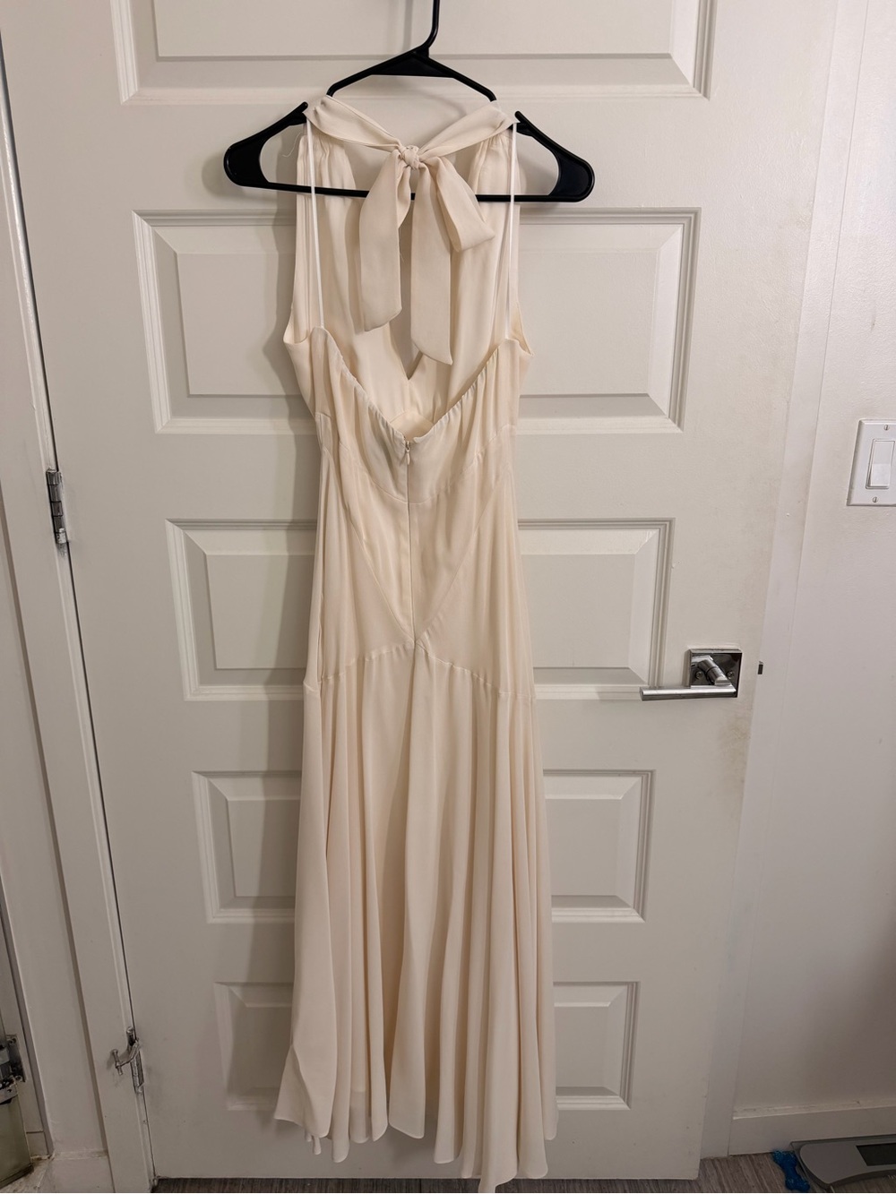 NWOT Reformation Briony Cream Halter Tie-Back Maxi Dress *Never Used* - Picture 6 of 7